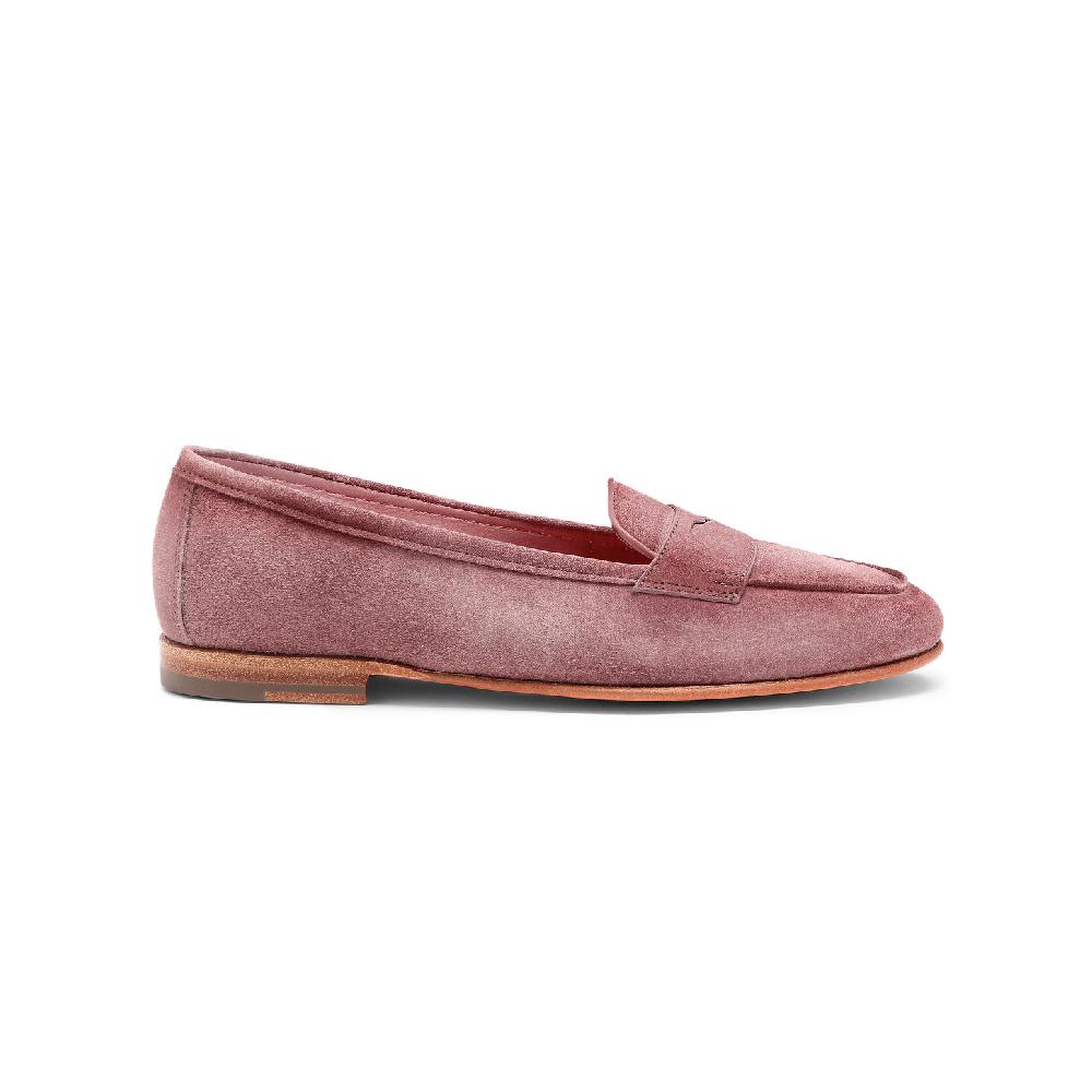 Santoni Mocassino Carla da donna in suede rosa