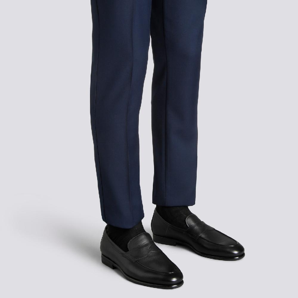 Santoni Mocassino Carlo Da Uomo In Pelle Nera