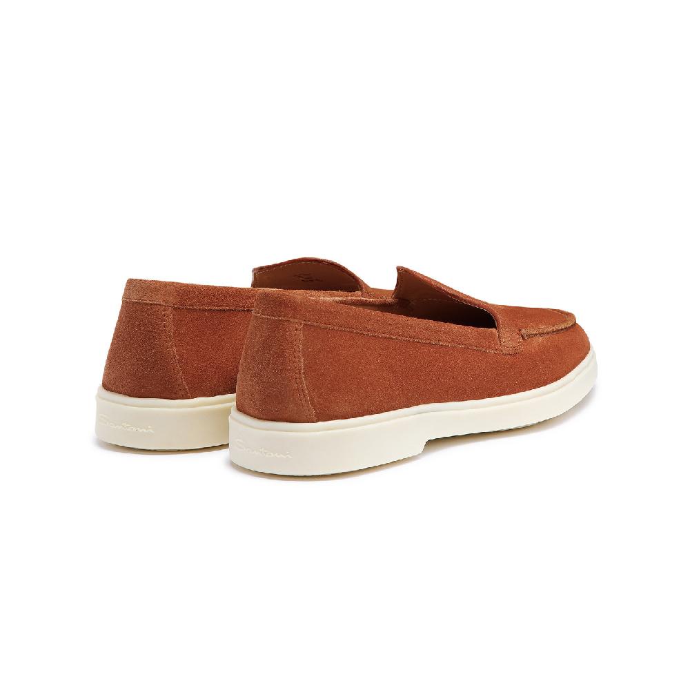 Santoni Mocassino Da Donna In Suede Arancione