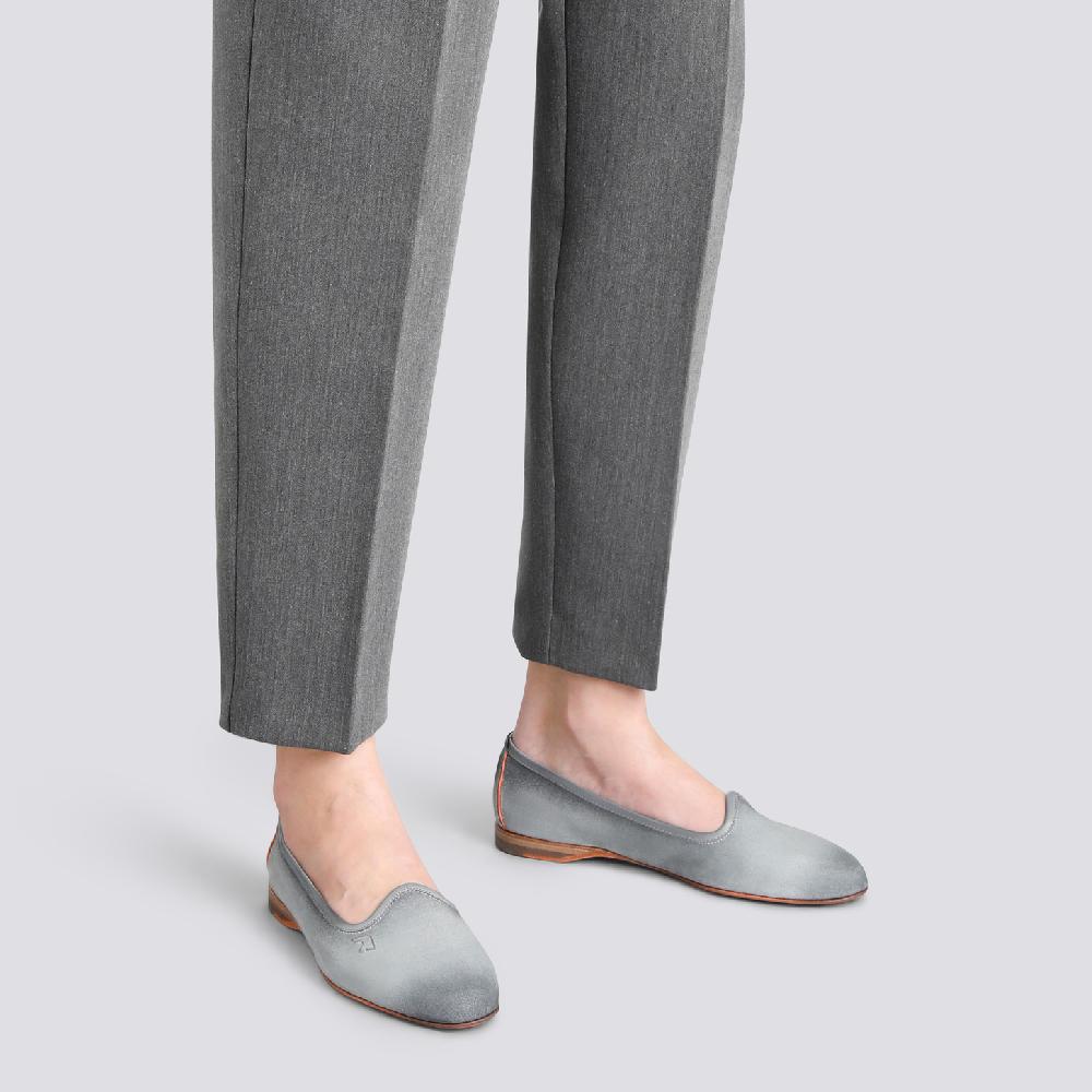 Santoni Mocassino Da Donna In Suede Azzurro