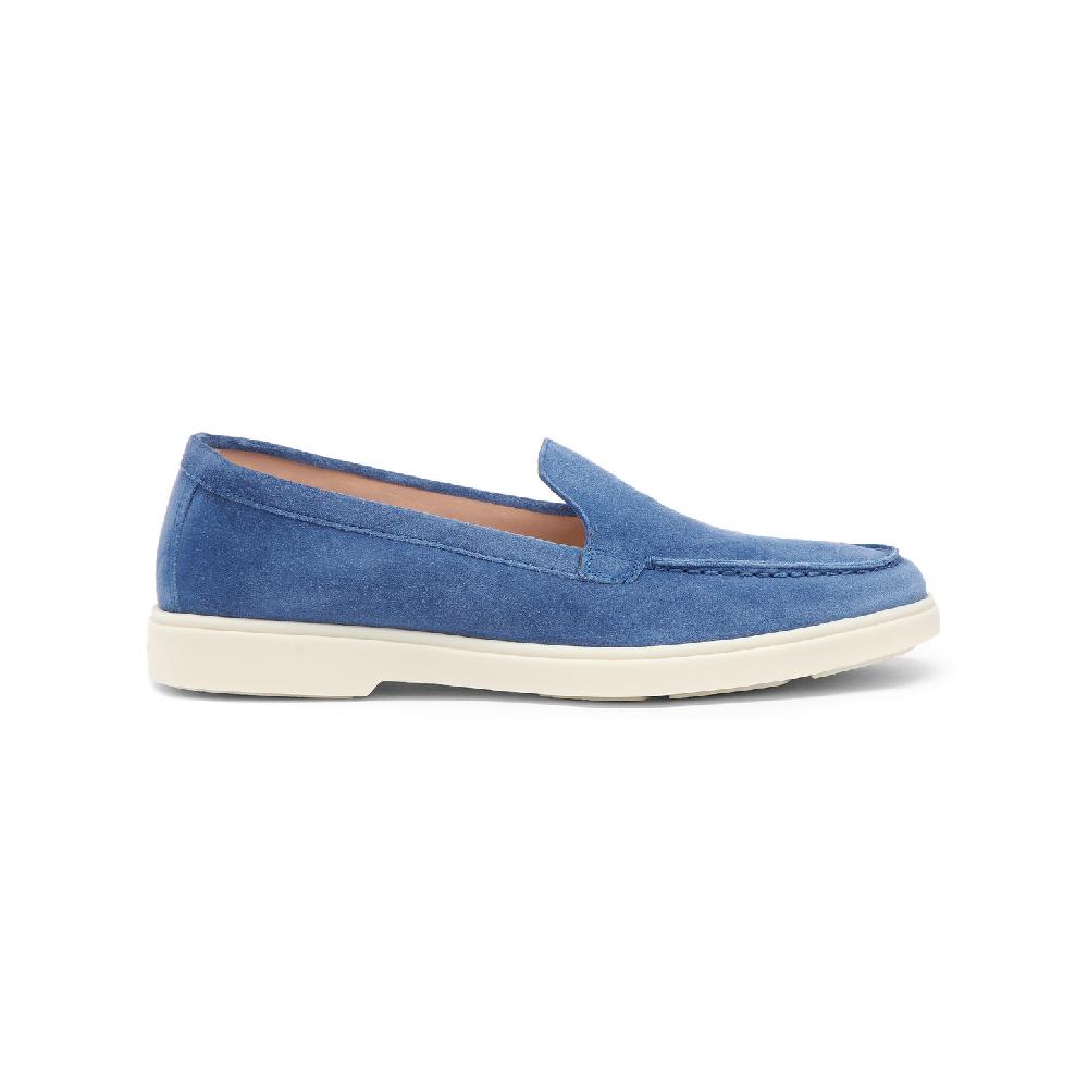 Santoni Mocassino da donna in suede blu