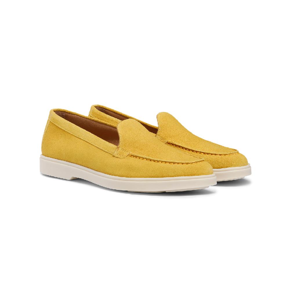 Santoni Mocassino Da Donna In Suede Giallo