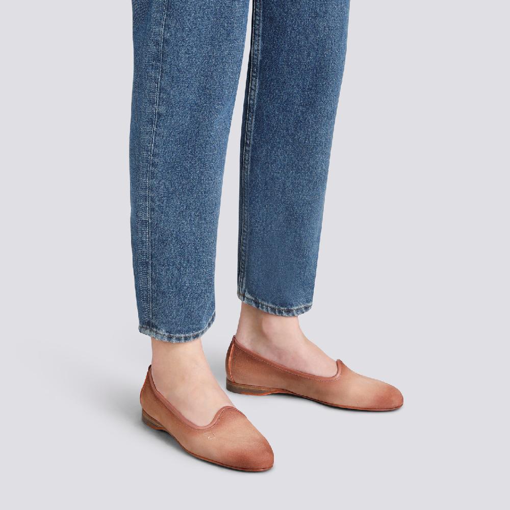 Santoni Mocassino Da Donna In Suede Rosa