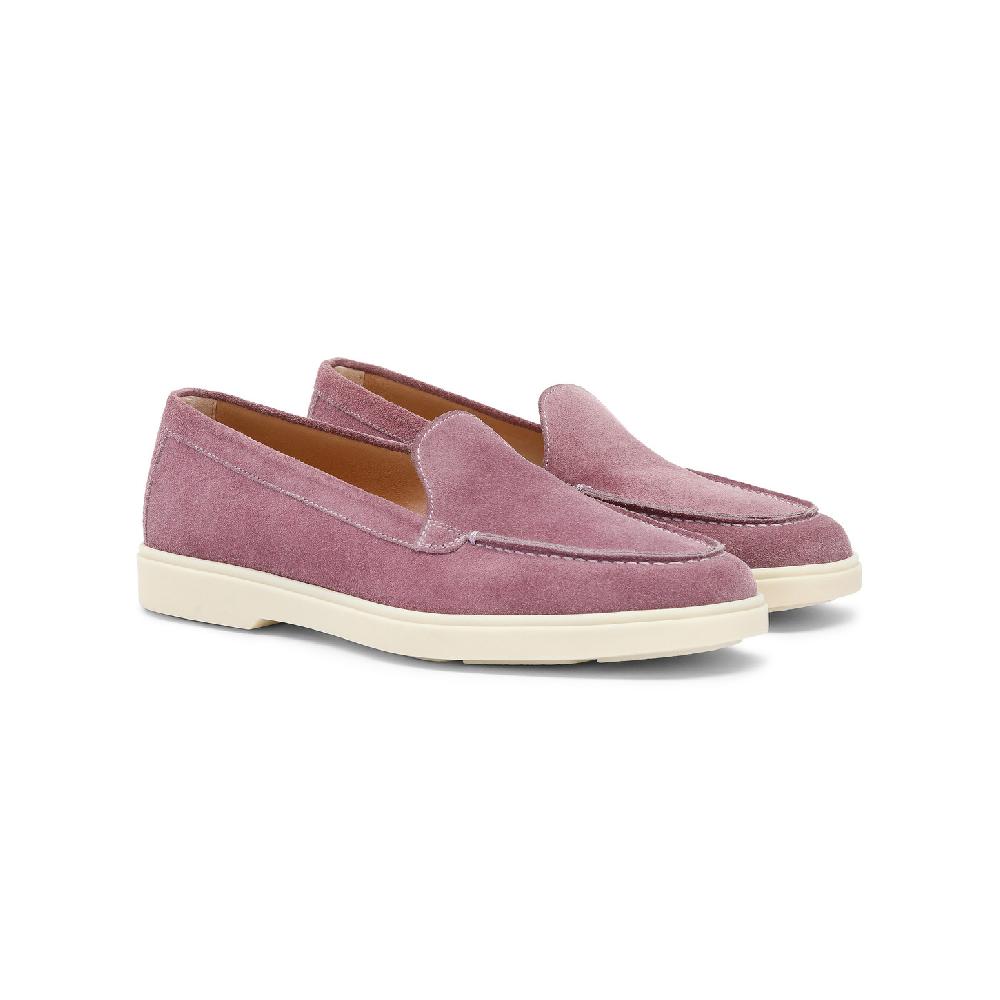Santoni Mocassino Da Donna In Suede Viola