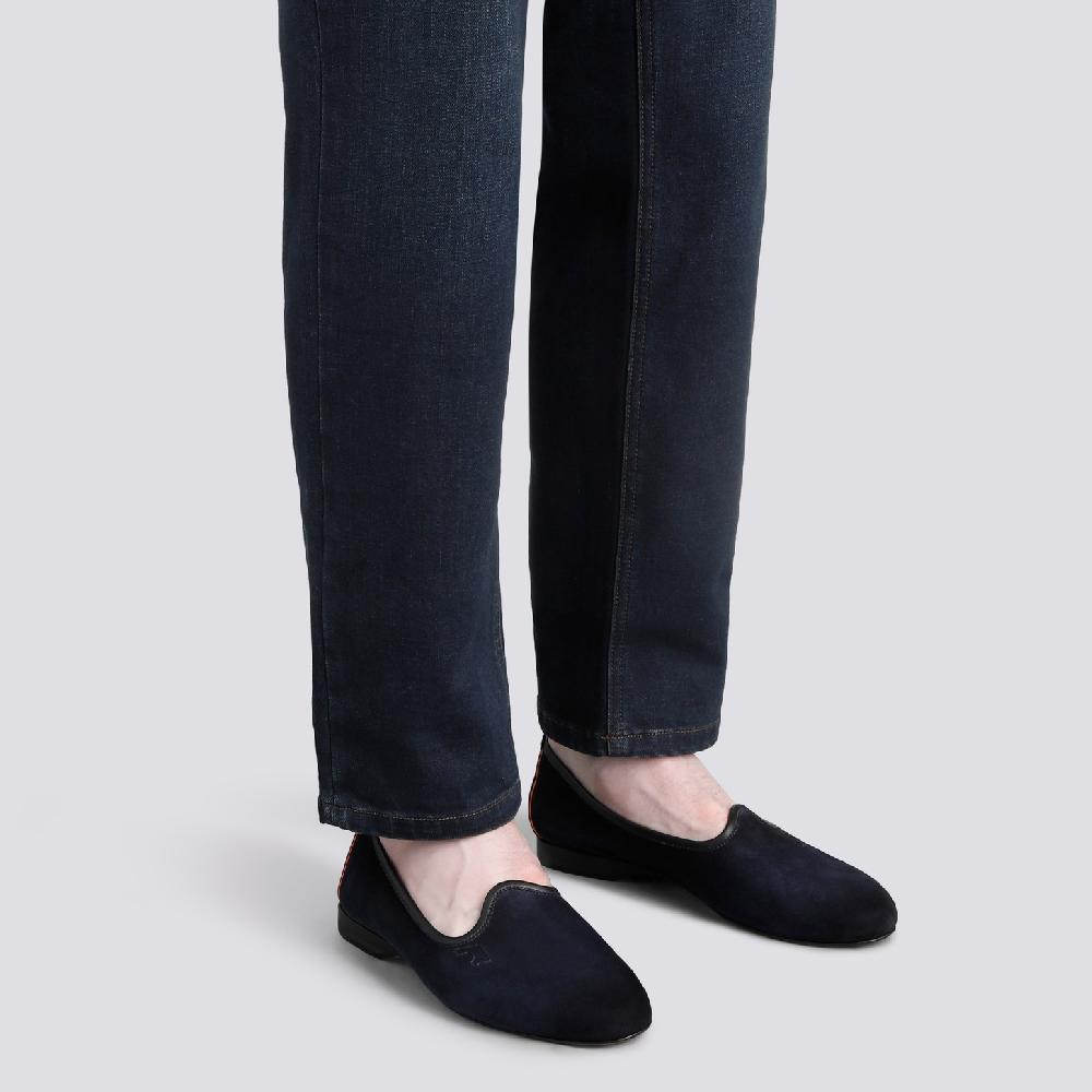 Santoni Mocassino Da Uomo In Suede Blu