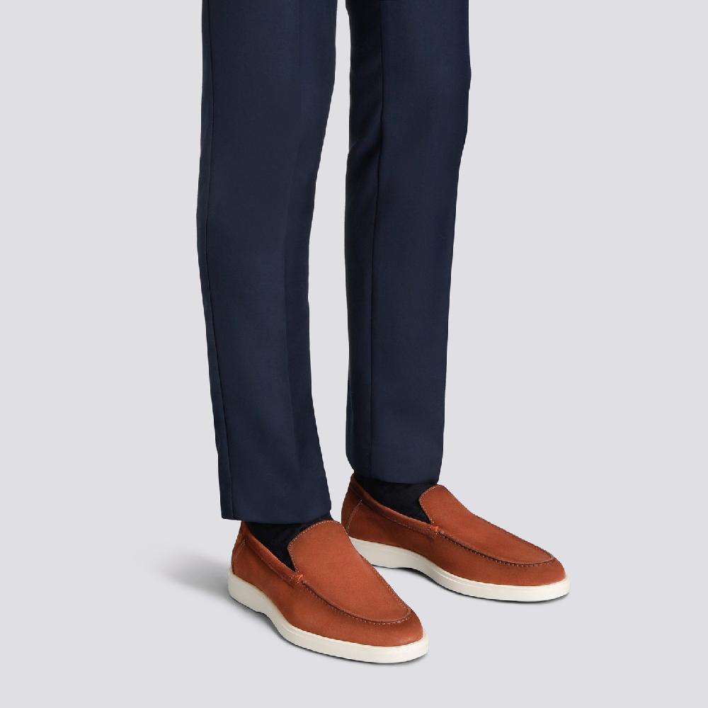 Santoni Mocassino Da Uomo In Suede Marrone