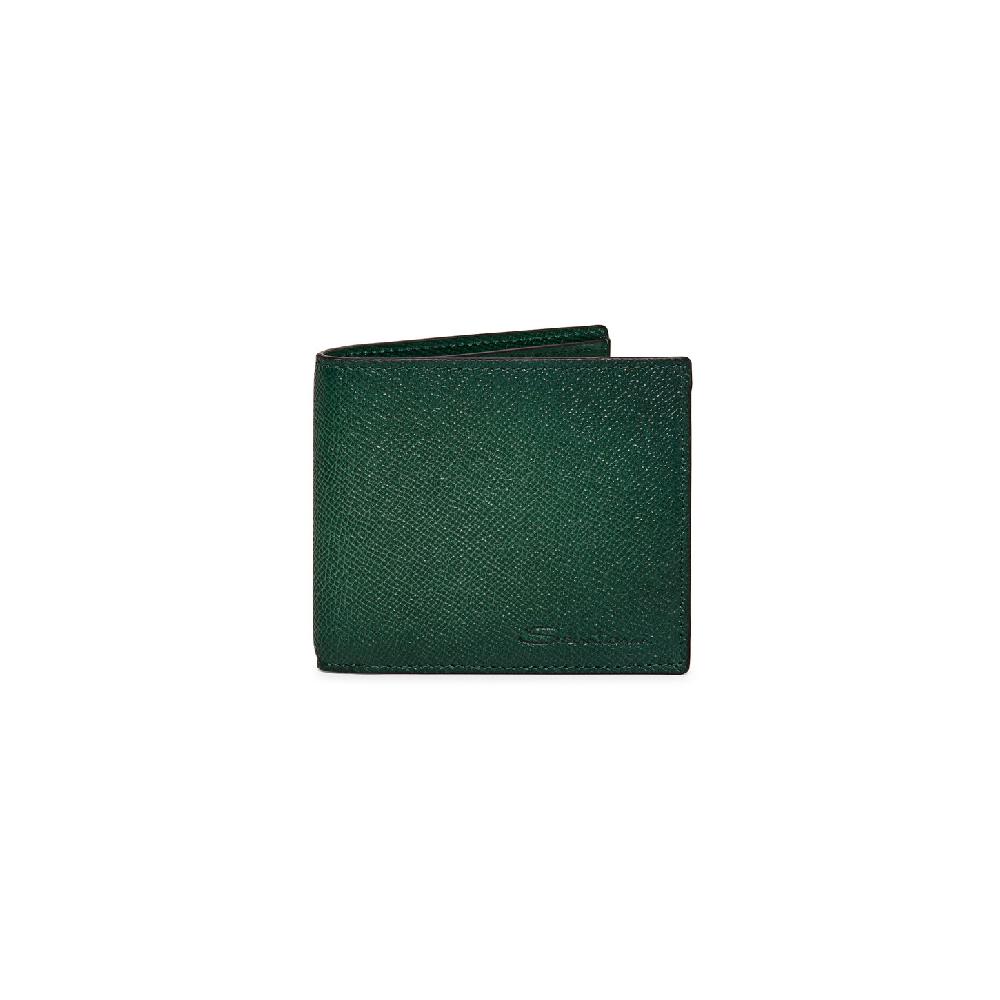 Santoni Portafoglio in saffiano verde