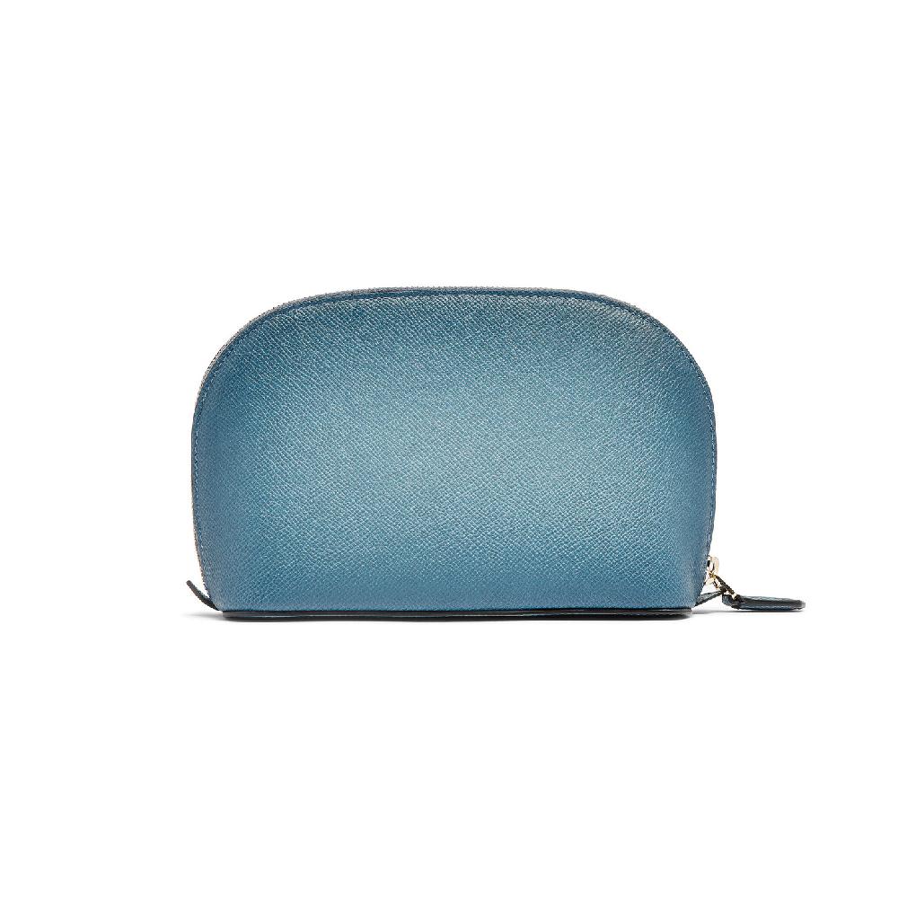 Santoni Pouch In Saffiano Azzurro