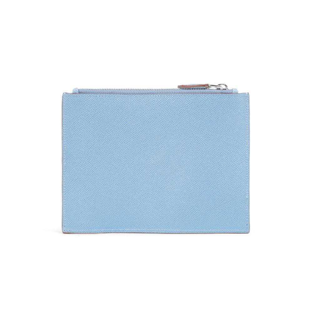 Santoni Pouch Piccola In Saffiano Azzurro