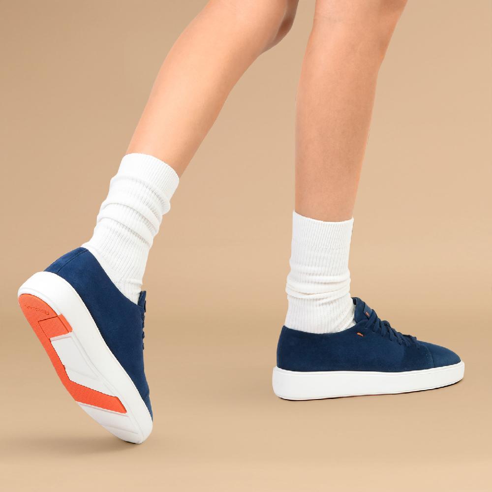Santoni Sneaker Da Donna In Suede Blu