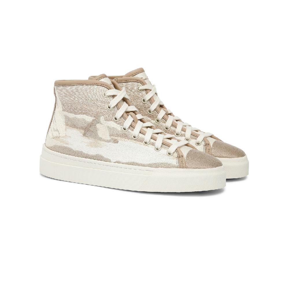 Santoni Sneaker Da Donna In Tessuto Beige