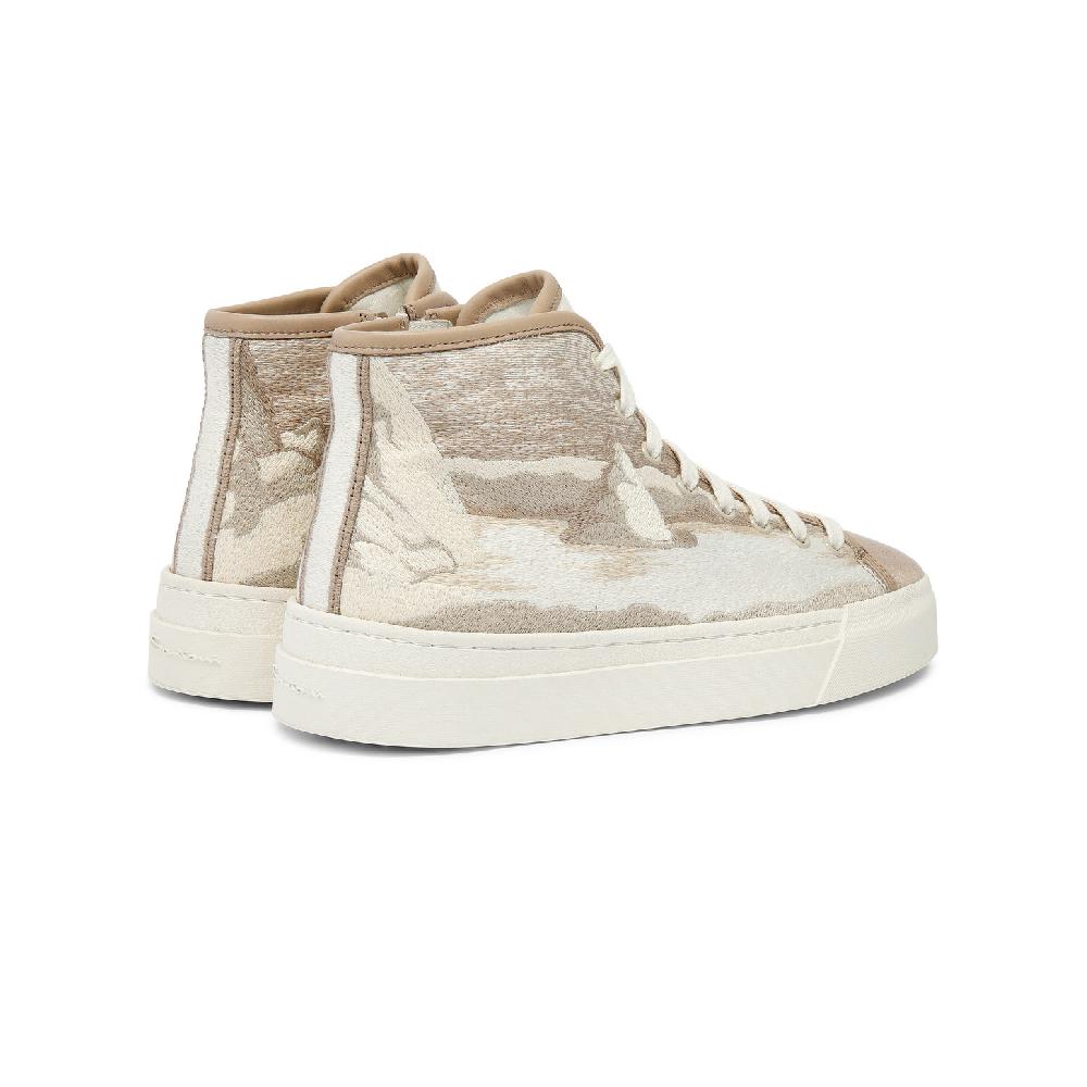 Santoni Sneaker Da Donna In Tessuto Beige