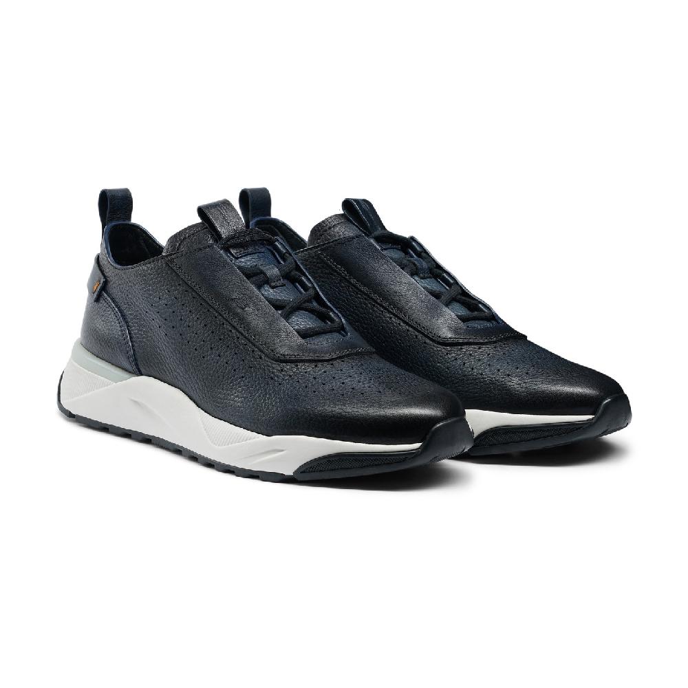 Santoni Sneaker Da Uomo In Pelle Blu