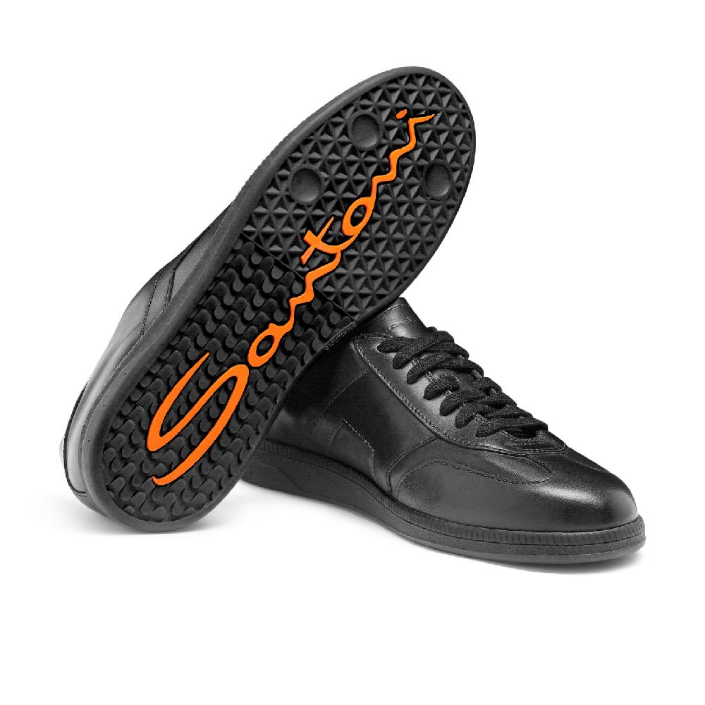 Santoni Sneaker DBS Oly Da Uomo In Pelle Nera