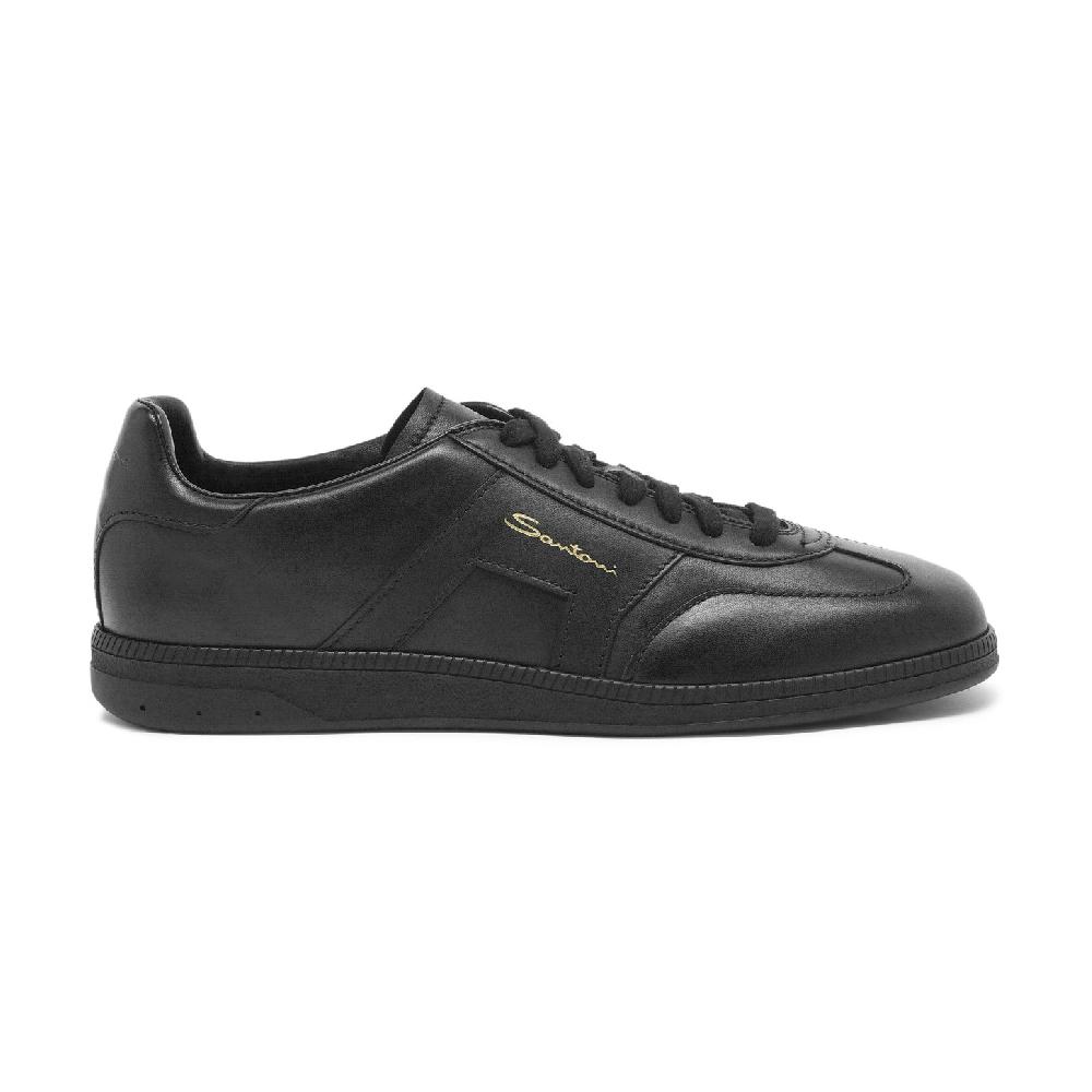 Santoni Sneaker DBS Oly da uomo in pelle nera