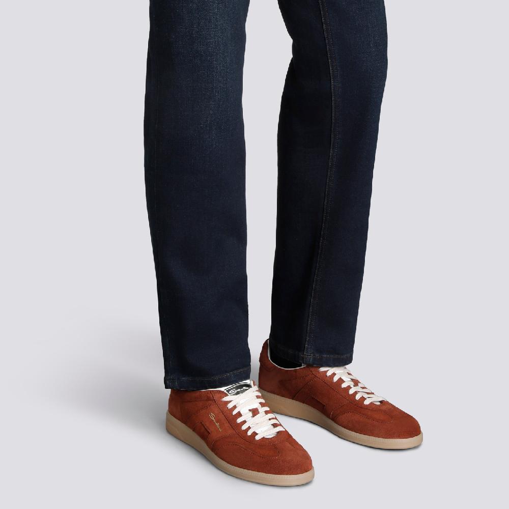 Santoni Sneaker DBS Oly Da Uomo In Suede Marrone