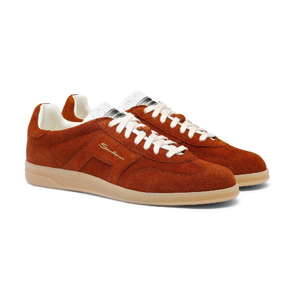 Santoni Sneaker DBS Oly Da Uomo In Suede Marrone