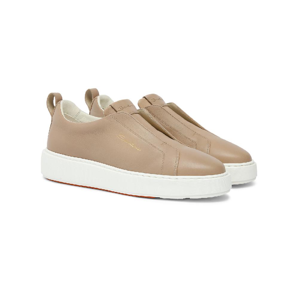 Santoni Sneaker Slip-on Da Donna In Pelle Rosa
