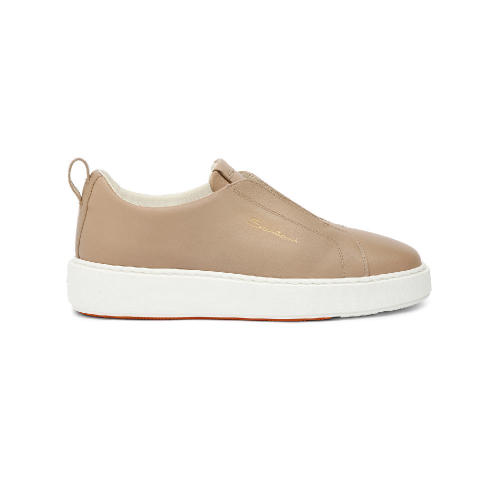 Santoni Sneaker slip-on da donna in pelle rosa