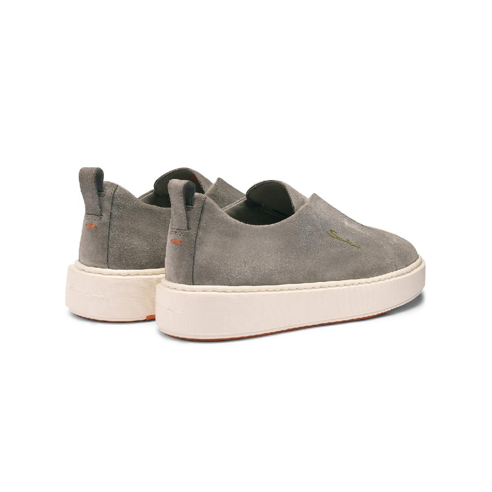 Santoni Sneaker Slip-on Da Donna In Suede Grigio