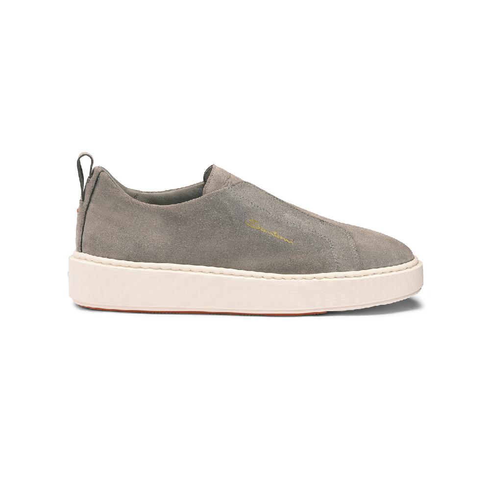 Santoni Sneaker slip-on da donna in suede grigio
