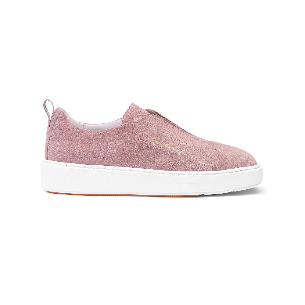 Santoni Sneaker slip-on da donna in suede rosa