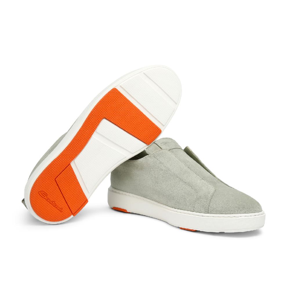 Santoni Sneaker Slip-on Da Uomo In Suede Verde