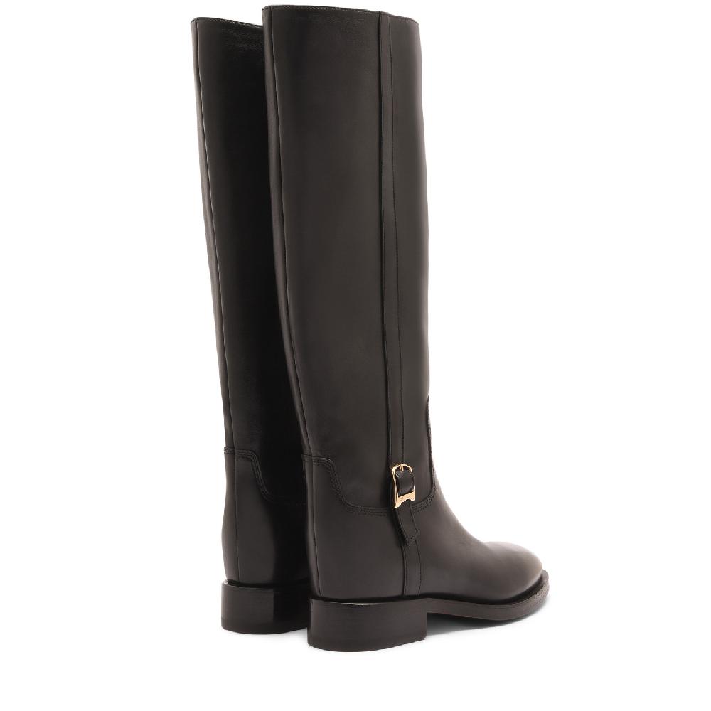 Santoni Stivale Da Donna In Pelle Nera