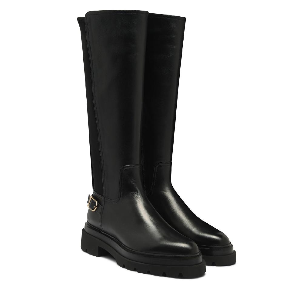 Santoni Stivale Da Donna In Pelle Nera