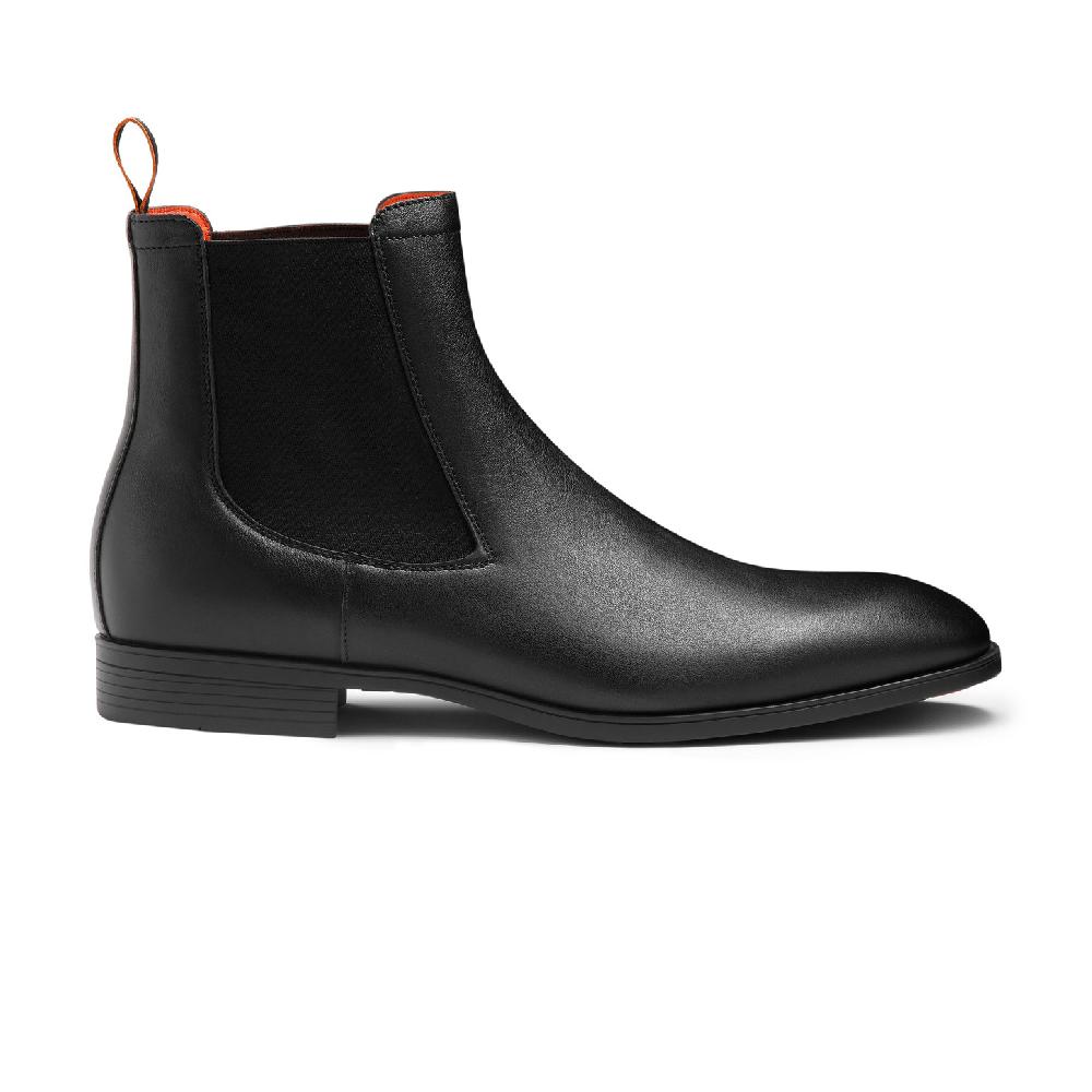 Santoni Stivaletto chelsea da uomo in pelle nera