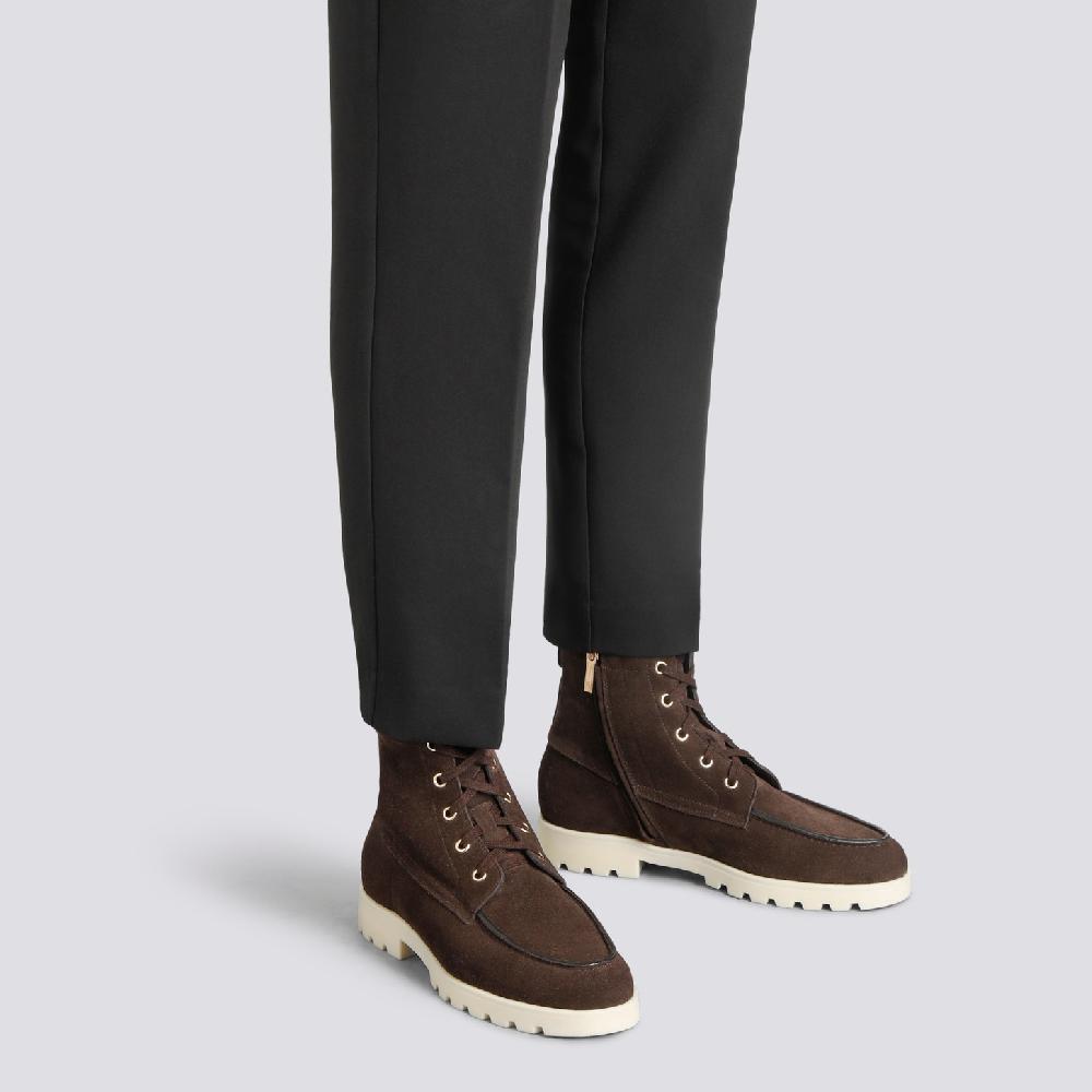 Santoni Stivaletto Da Donna In Suede Testa Di Moro