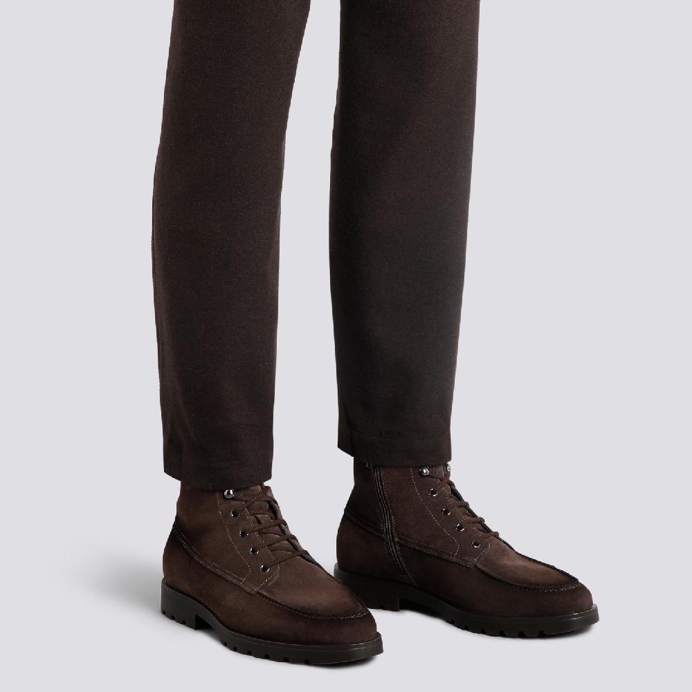 Santoni Stivaletto Da Uomo In Suede Testa Di Moro