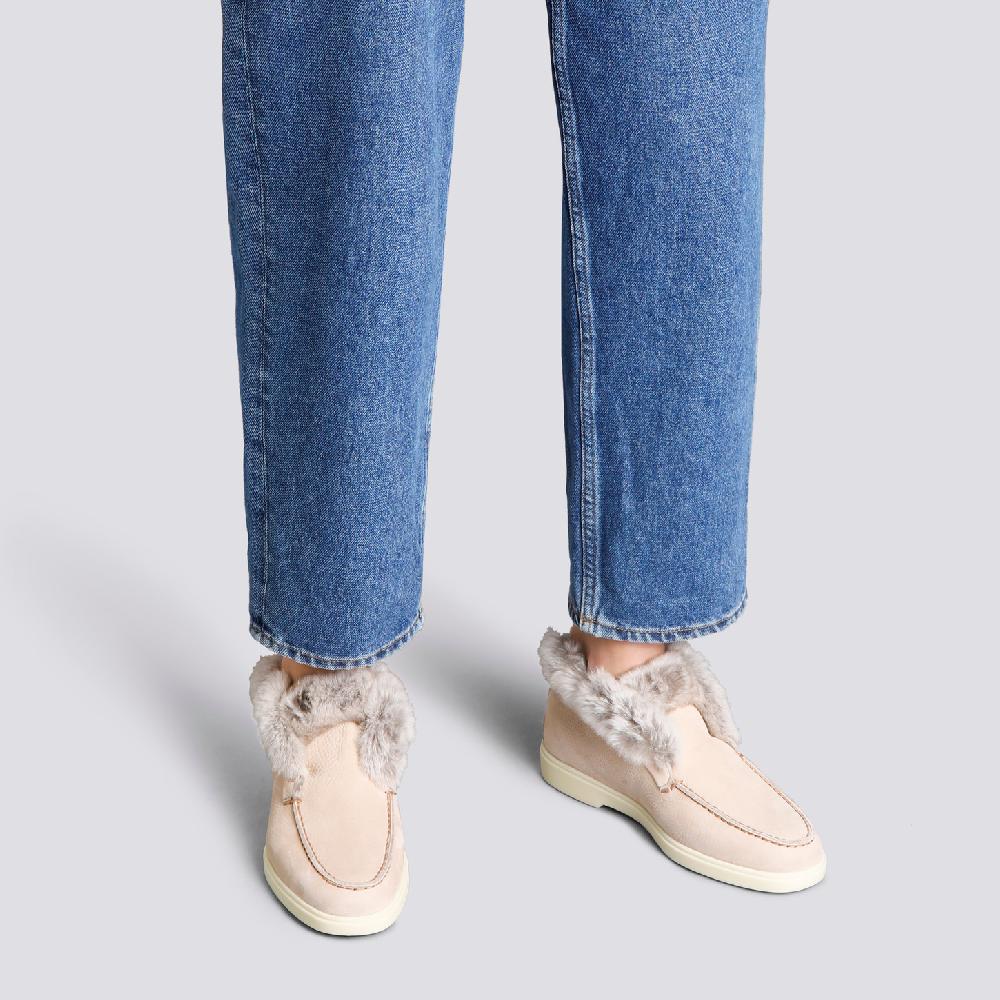 Santoni Stivaletto Desert Da Donna In Nabuk Rosa