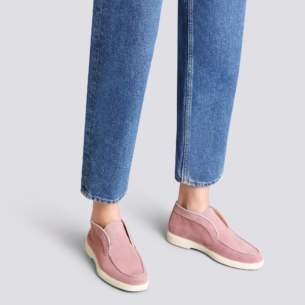 Santoni Stivaletto Desert Da Donna In Suede Rosa