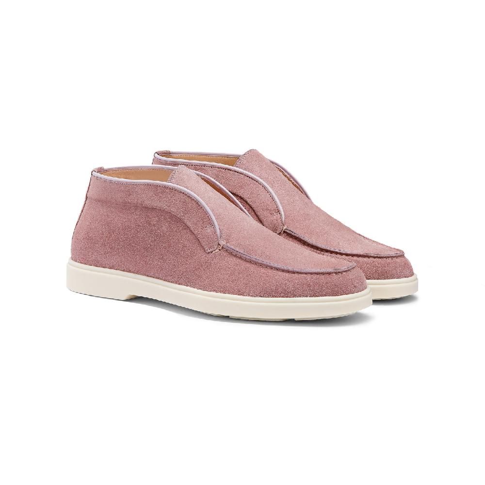 Santoni Stivaletto Desert Da Donna In Suede Rosa