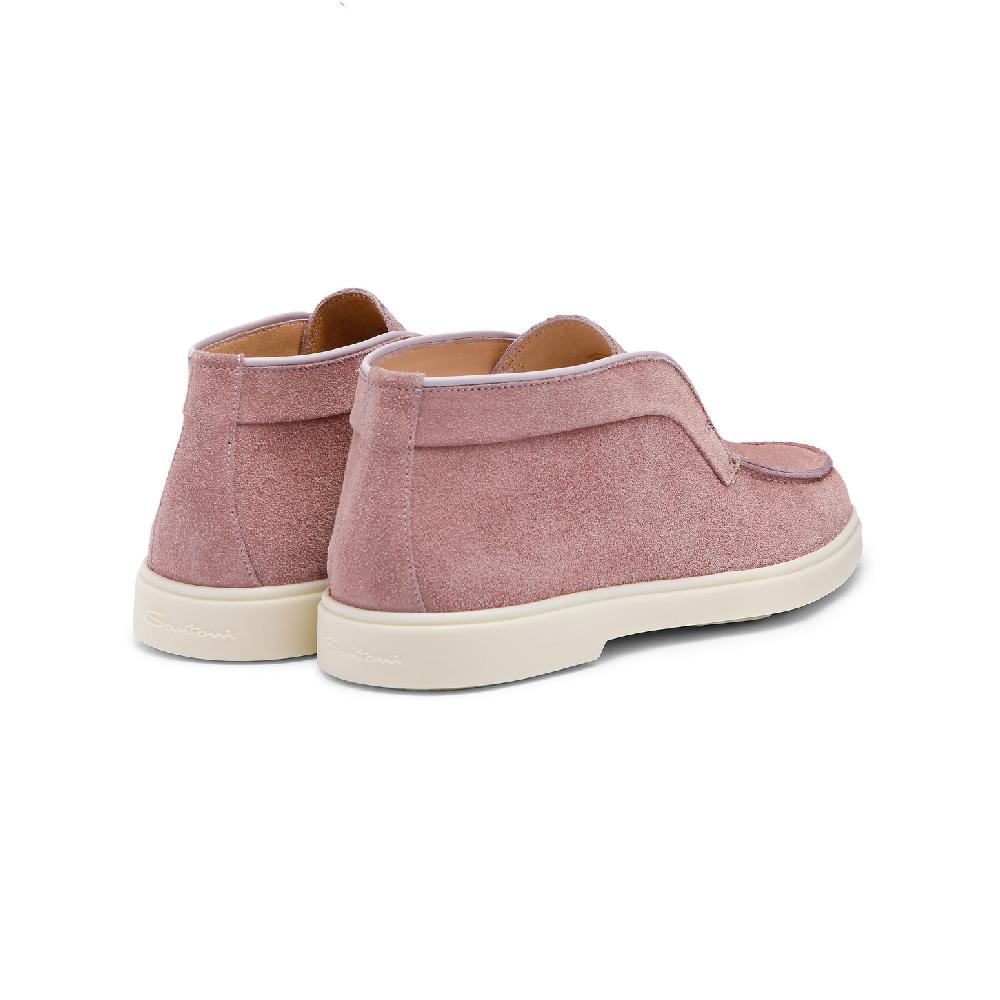 Santoni Stivaletto Desert Da Donna In Suede Rosa