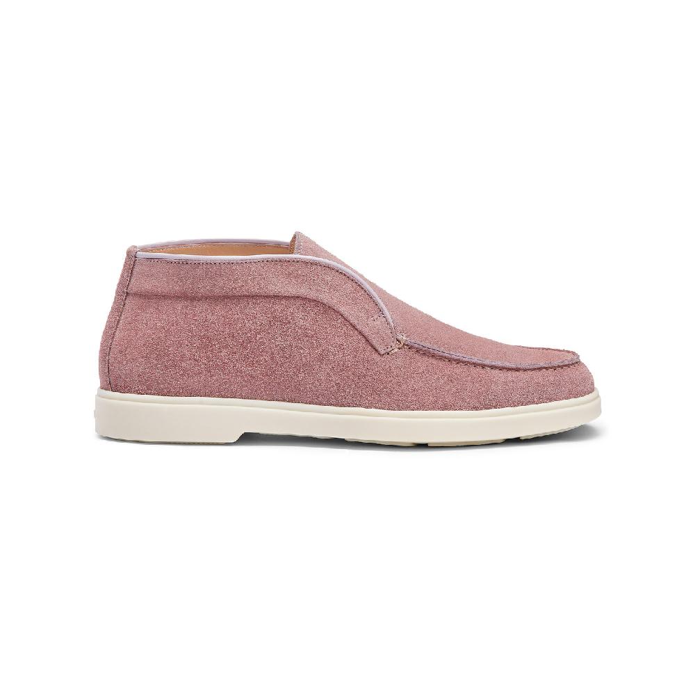 Santoni Stivaletto desert da donna in suede rosa