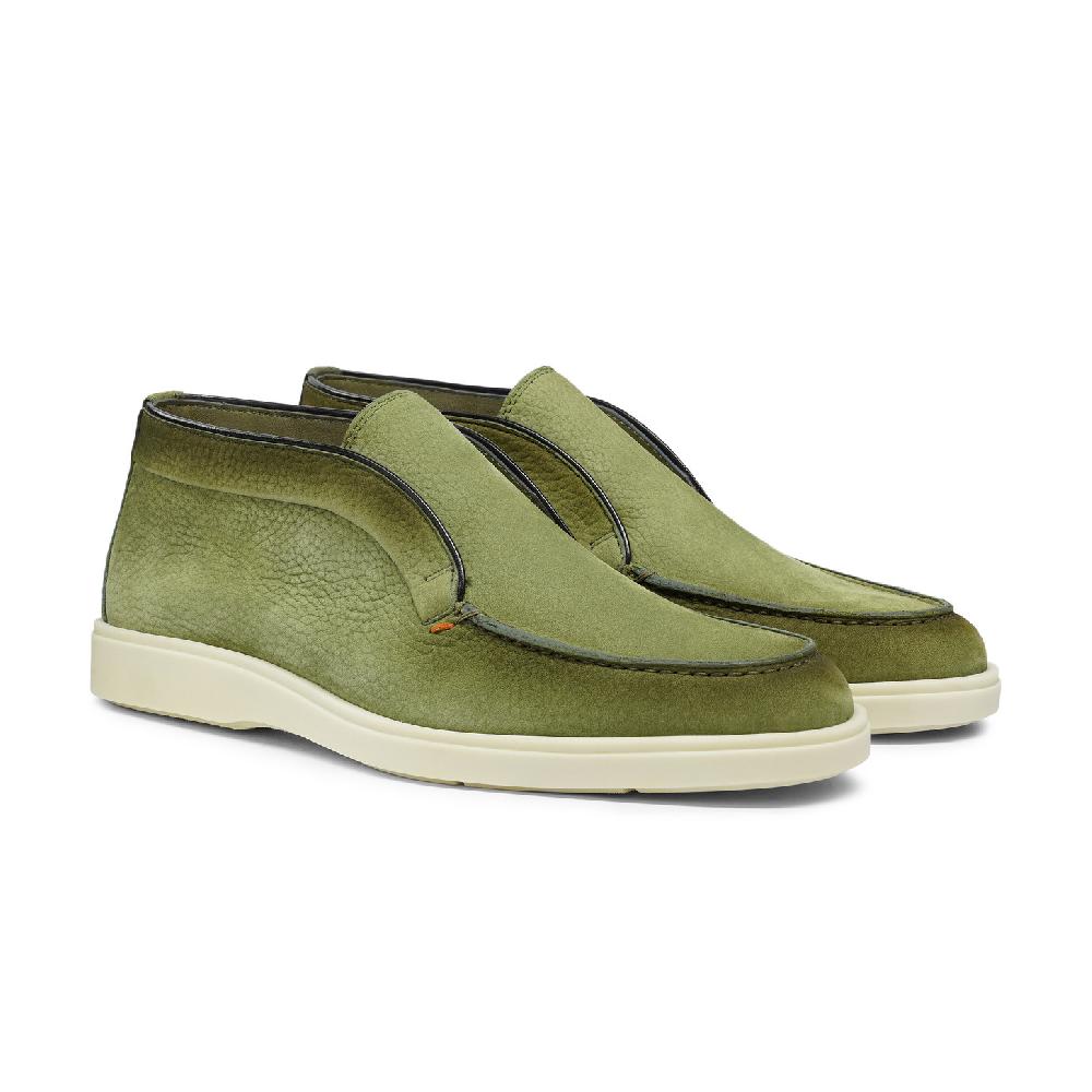 Santoni Stivaletto Desert Da Uomo In Nabuk Verde