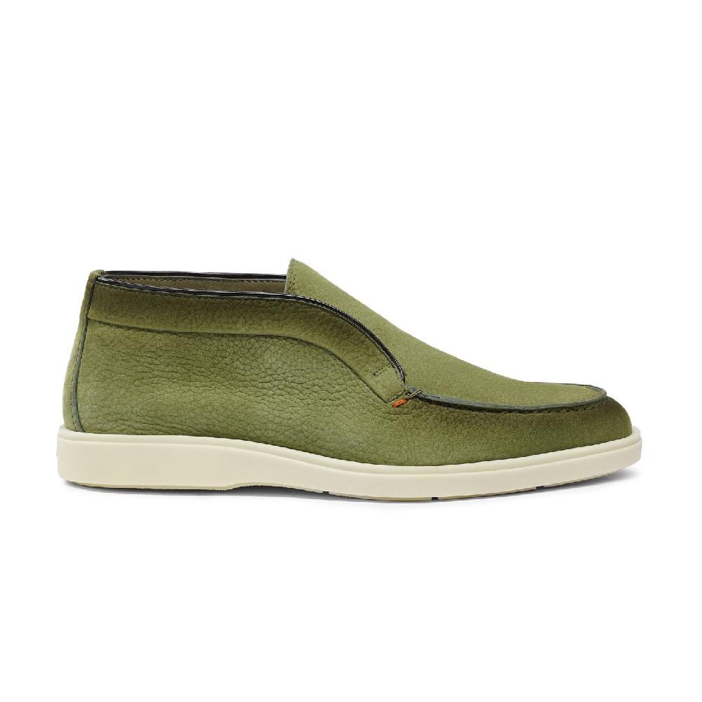 Santoni Stivaletto desert da uomo in nabuk verde