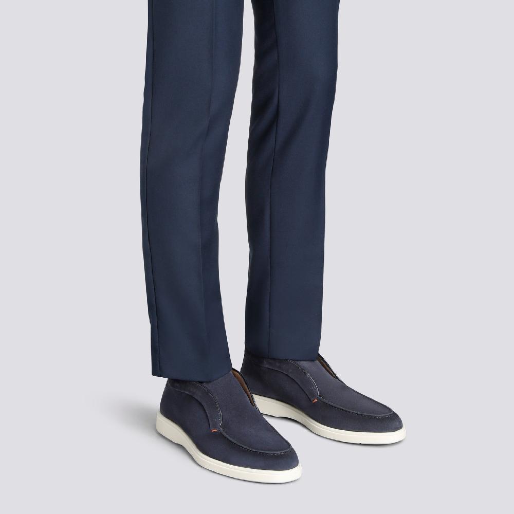 Santoni Stivaletto Desert Da Uomo In Suede Blu