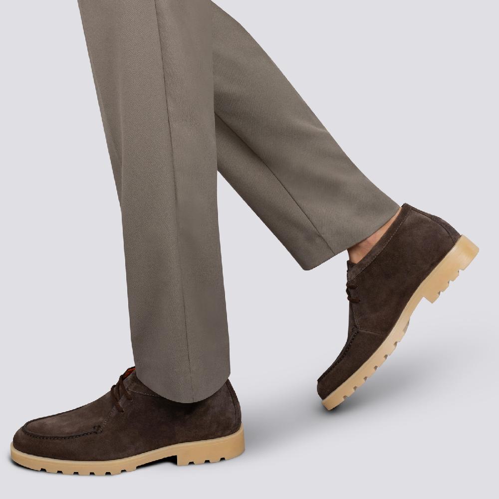 Santoni Stivaletto Desert Da Uomo In Suede Marrone