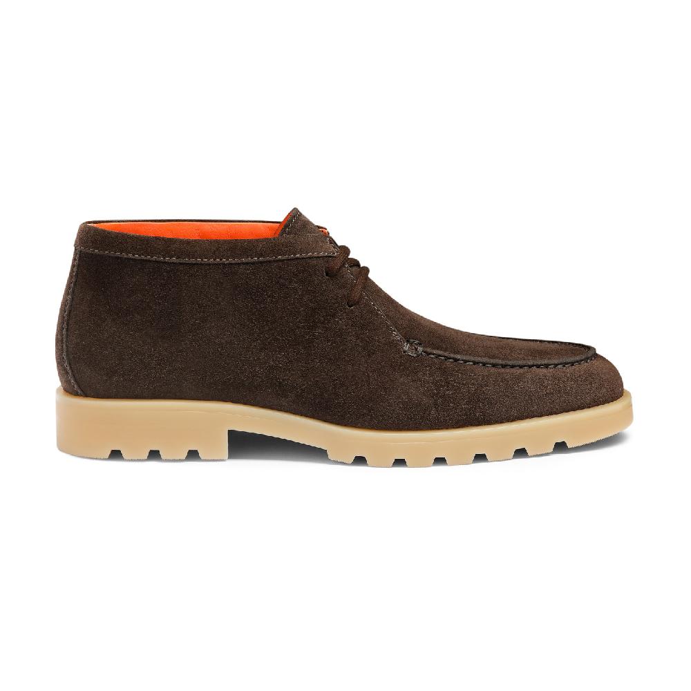 Santoni Stivaletto desert da uomo in suede marrone