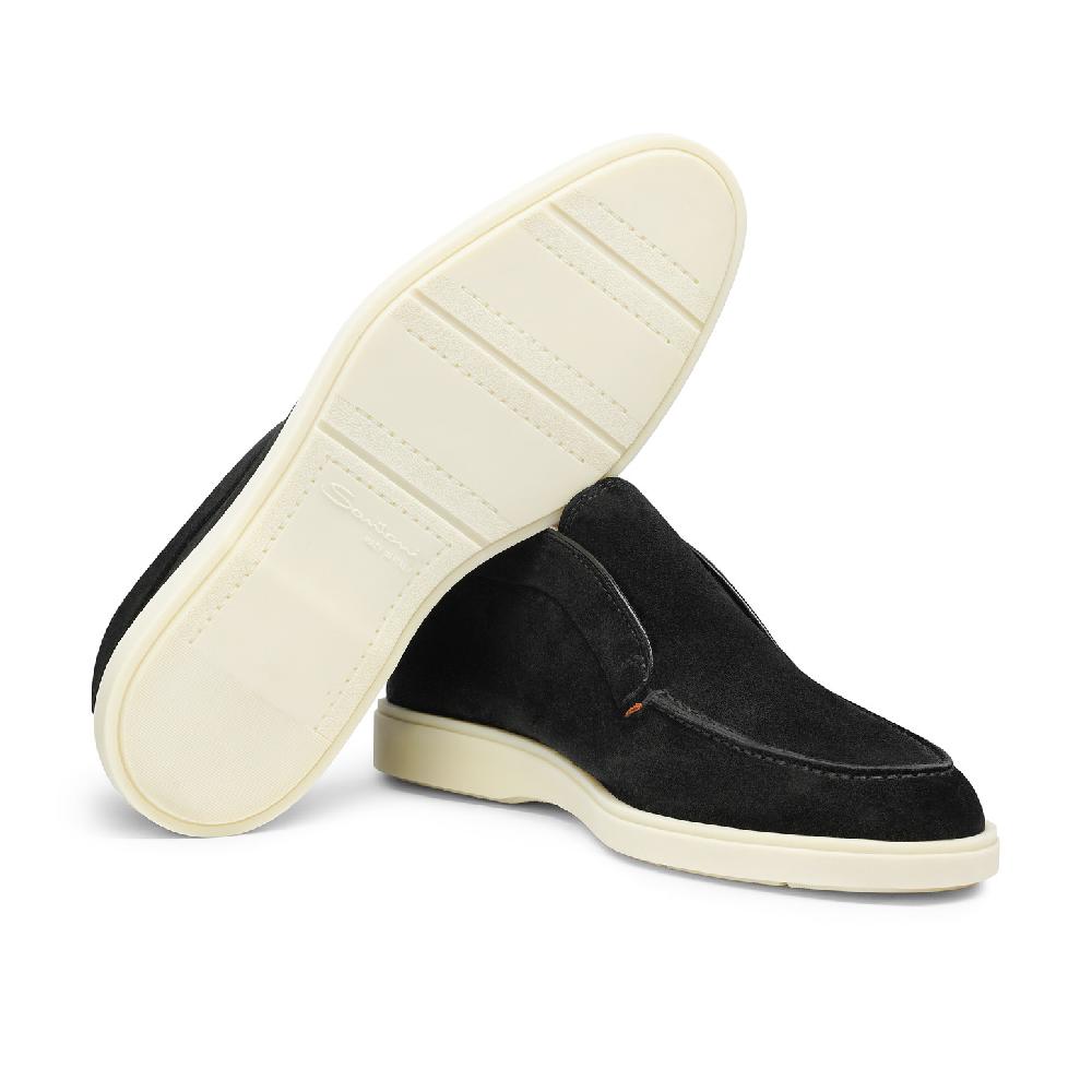 Santoni Stivaletto Desert Da Uomo In Suede Nero