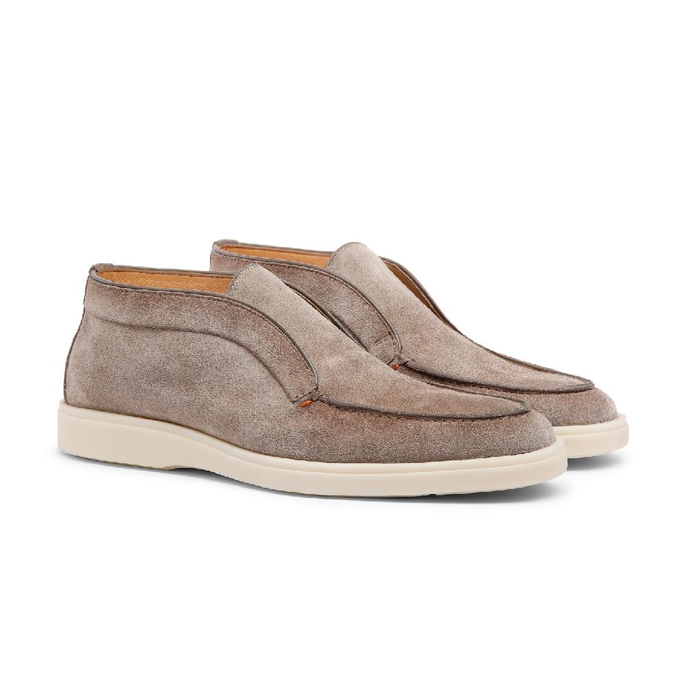 Santoni Stivaletto Desert Da Uomo In Suede Tortora