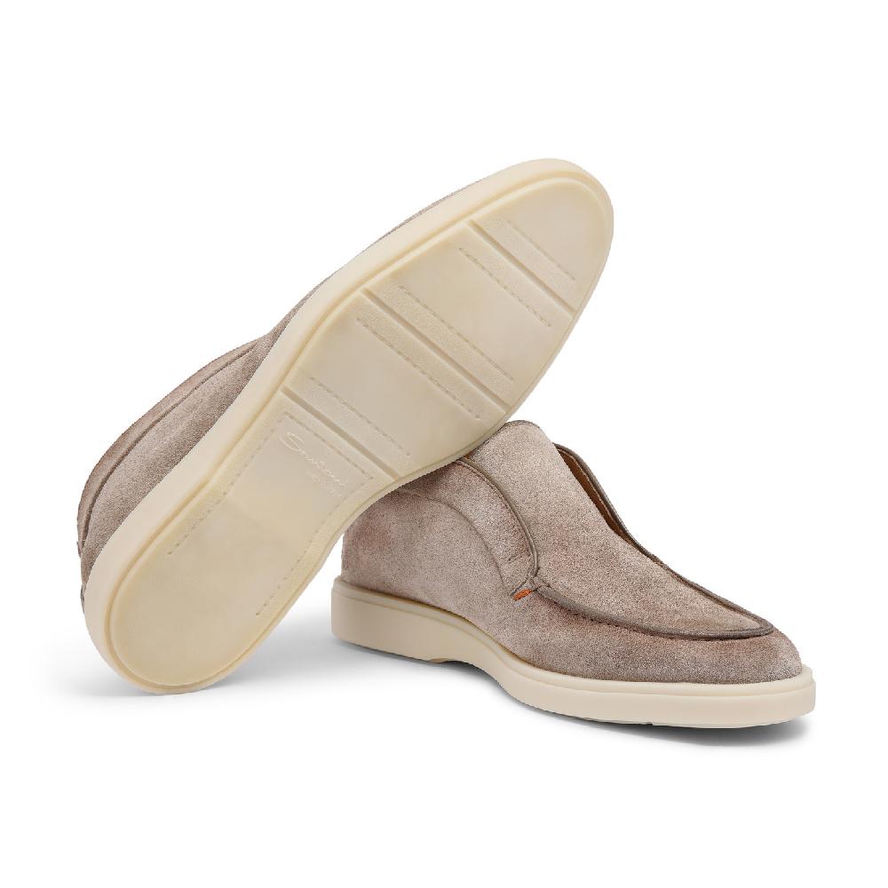 Santoni Stivaletto Desert Da Uomo In Suede Tortora