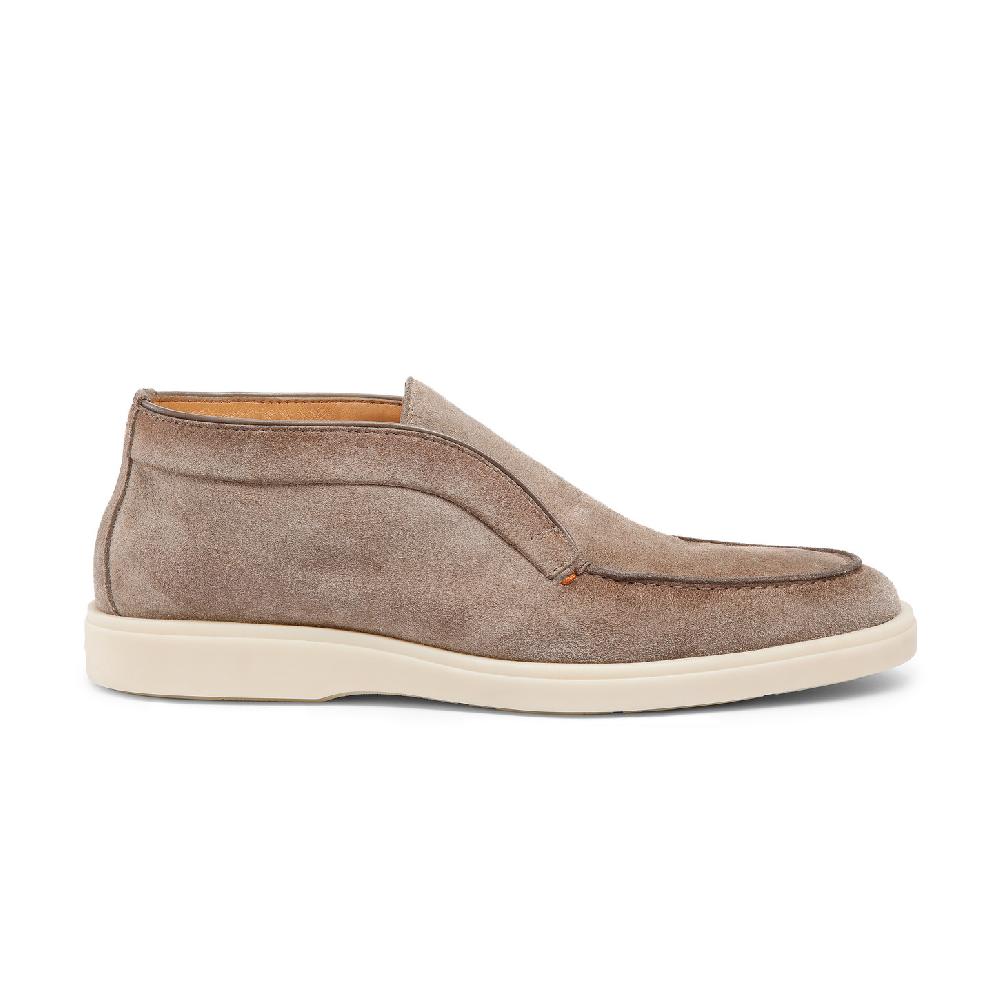 Santoni Stivaletto desert da uomo in suede tortora