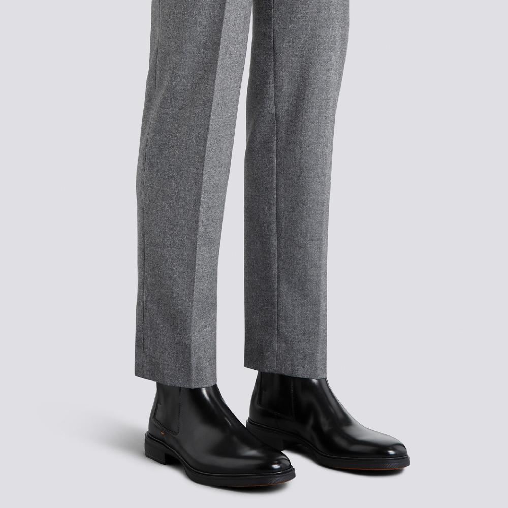 Santoni Stivaletto Easy Da Uomo In Pelle Nera