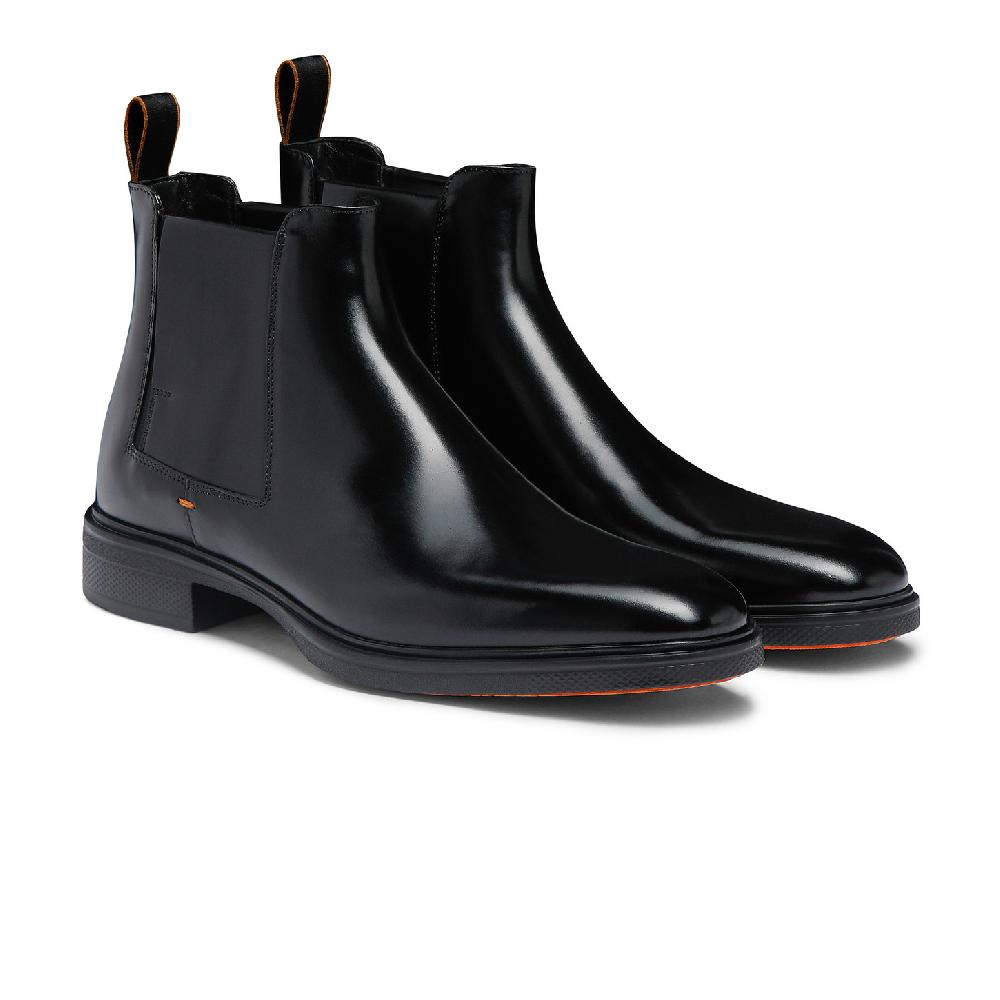 Santoni Stivaletto Easy Da Uomo In Pelle Nera