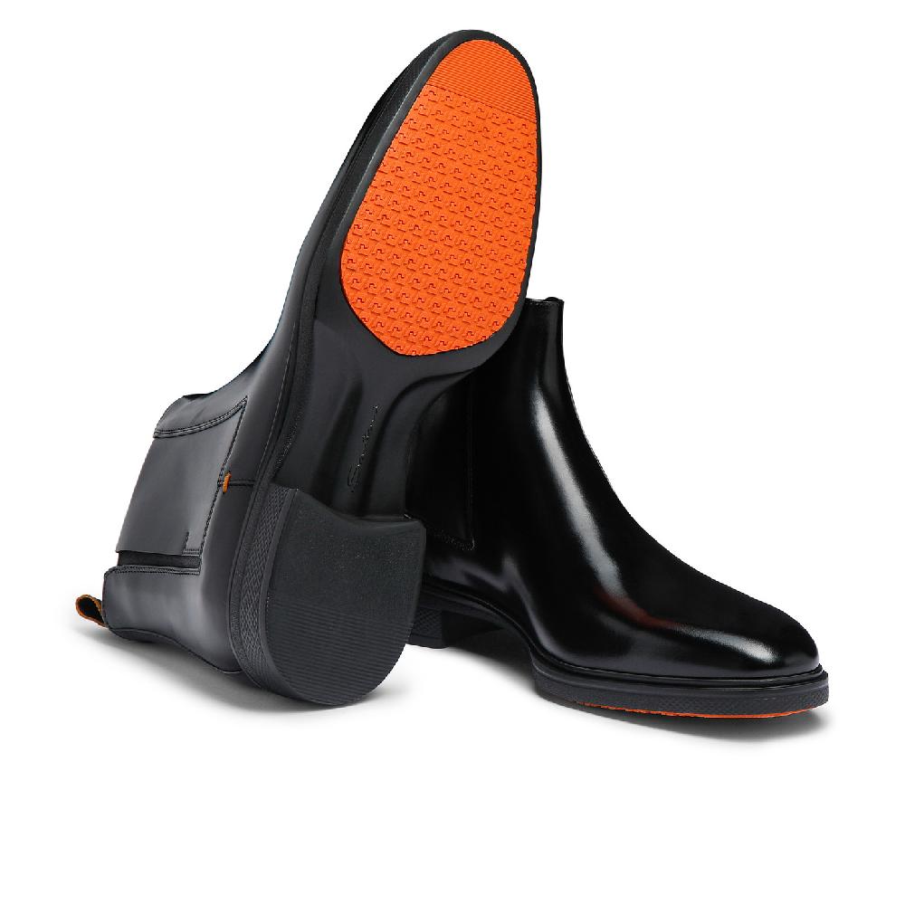 Santoni Stivaletto Easy Da Uomo In Pelle Nera