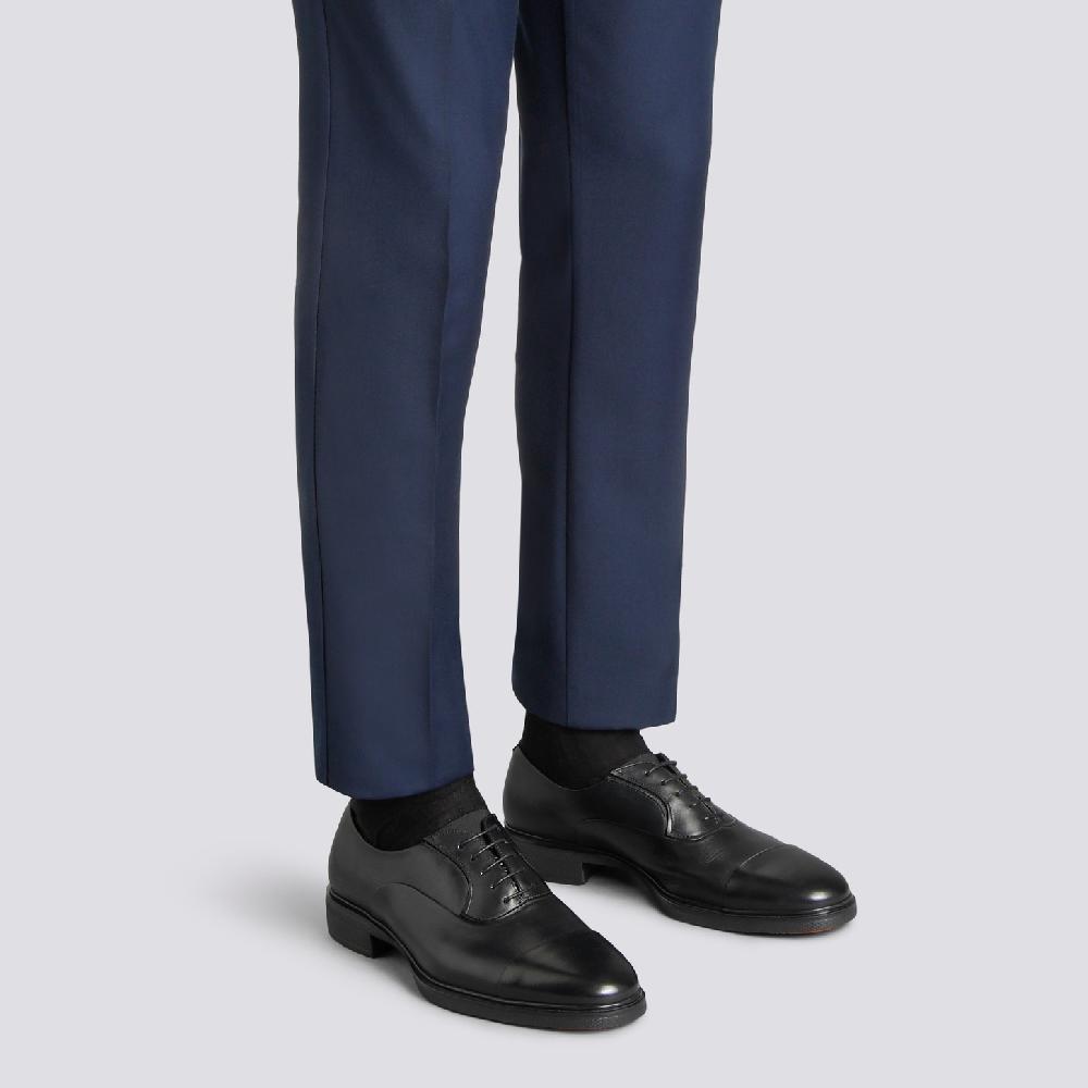 Santoni Stringata Easy Da Uomo In Pelle Nera